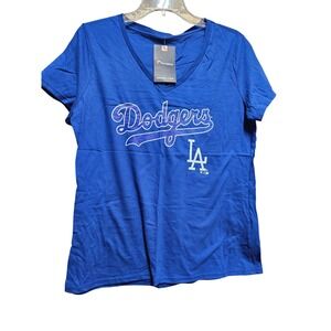 Fanatics Blue V-Neck T-Shirt Fan Dogers Apparel